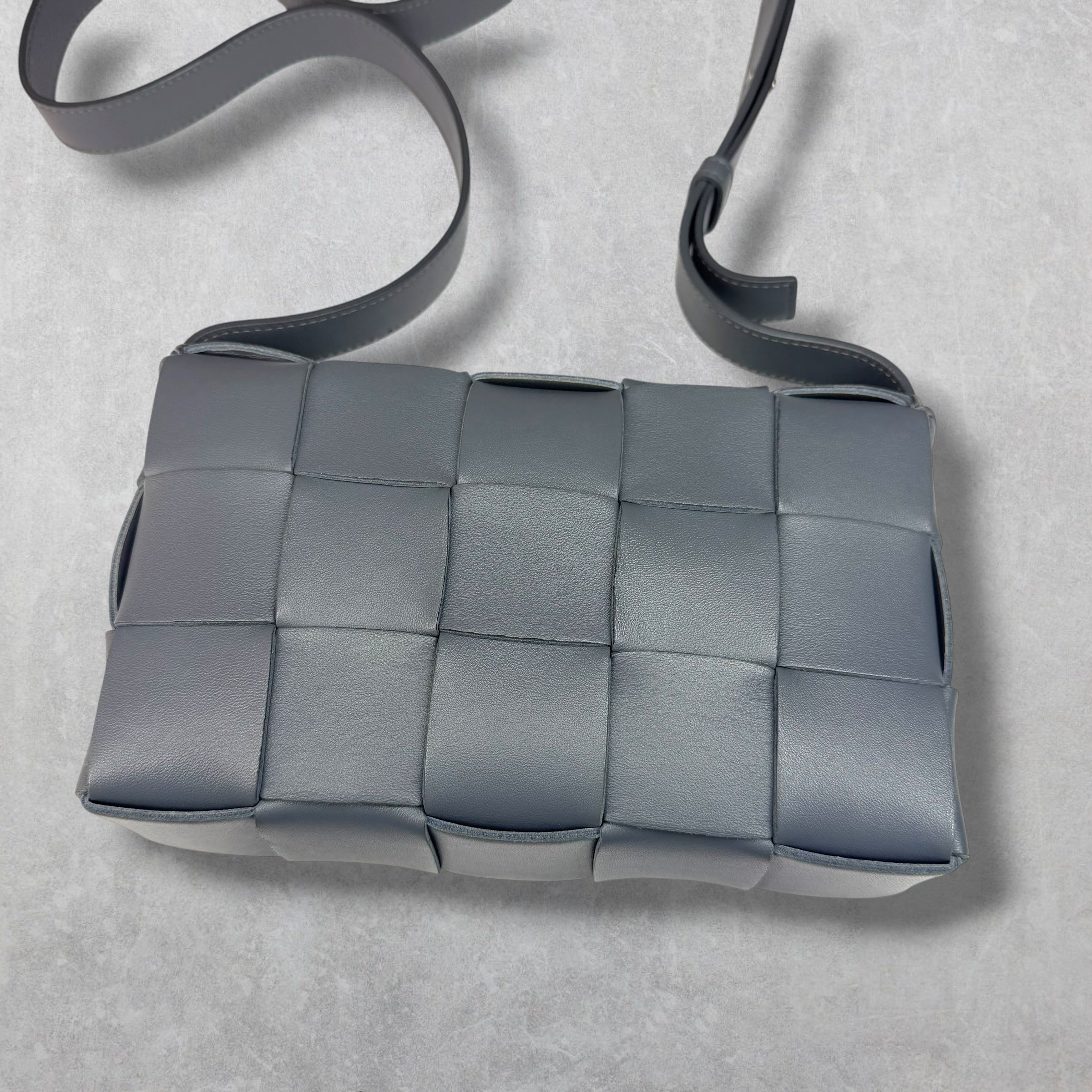Bottega Veneta Grey Lambskin Cassette