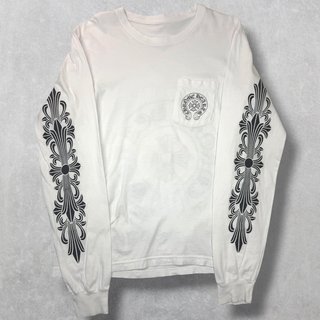 Chrome Hearts LV Horseshoe Floral White L/S M