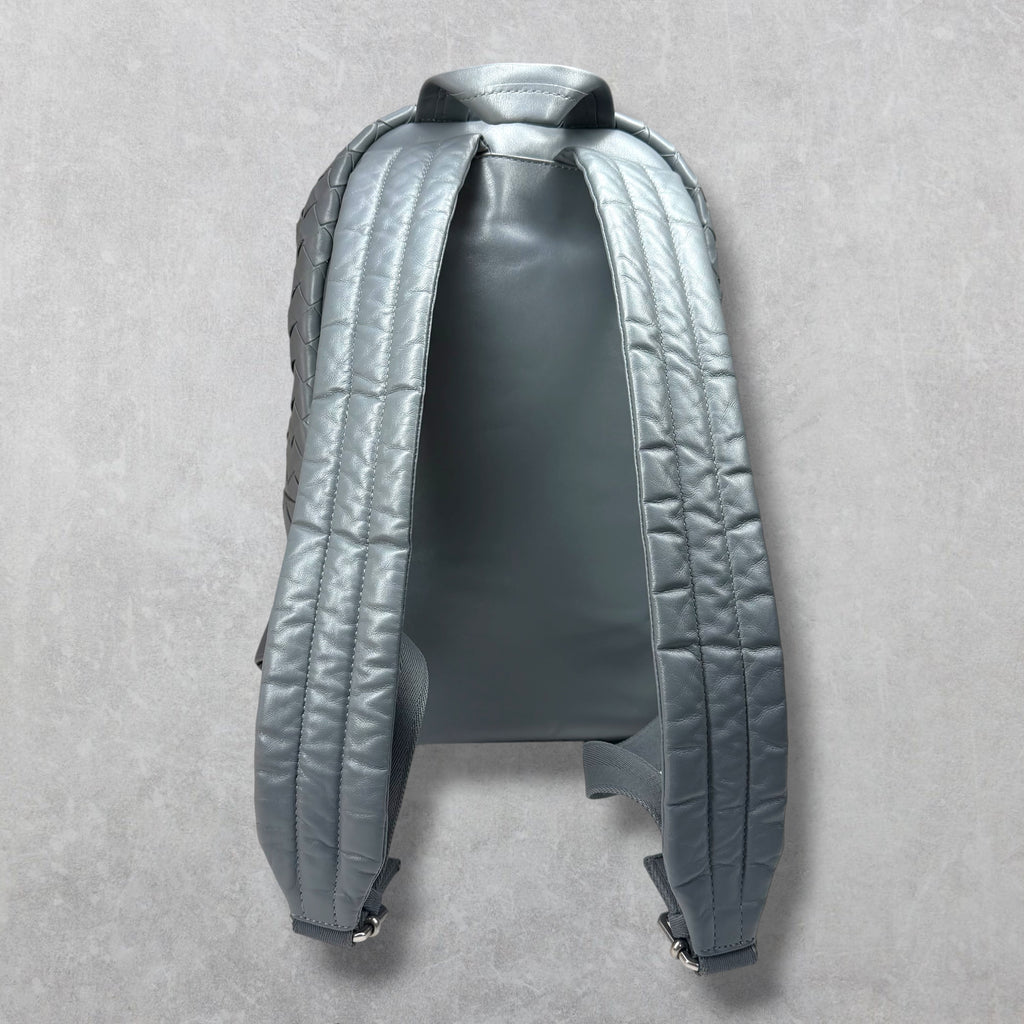 Bottega Veneta Grey Small Intrecciato Backpack