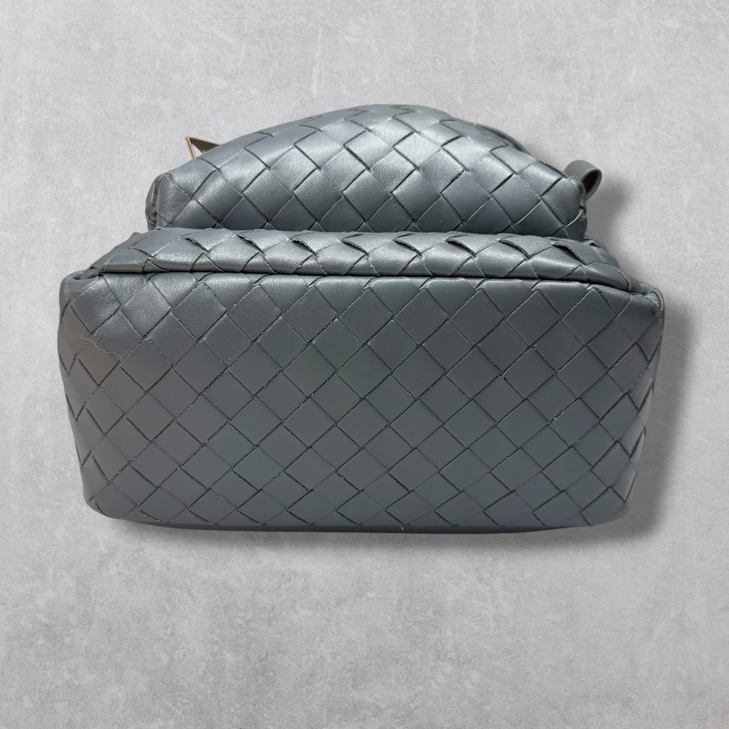 Bottega Veneta Grey Small Intrecciato Backpack
