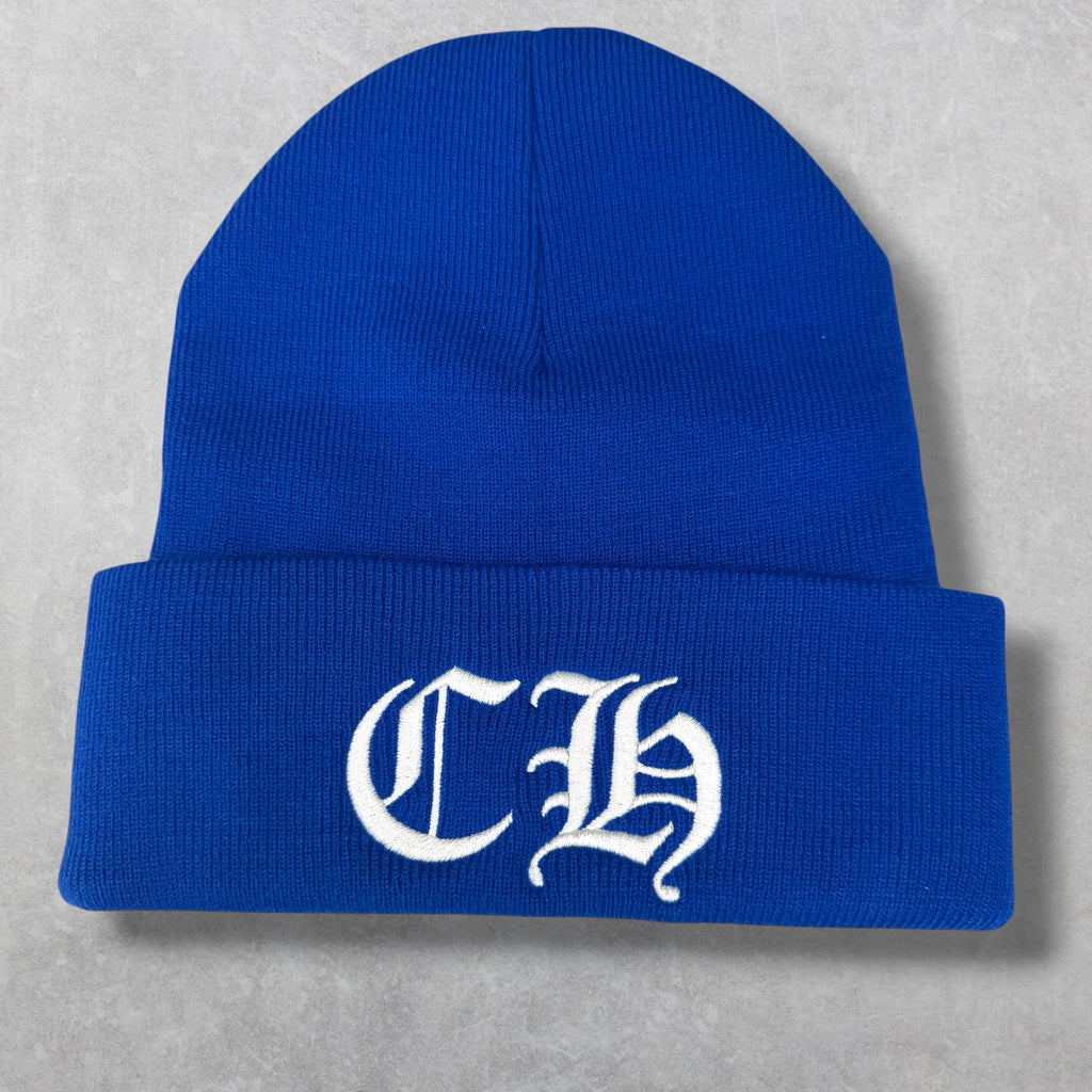 Chrome Hearts CH Logo Blue Beanie