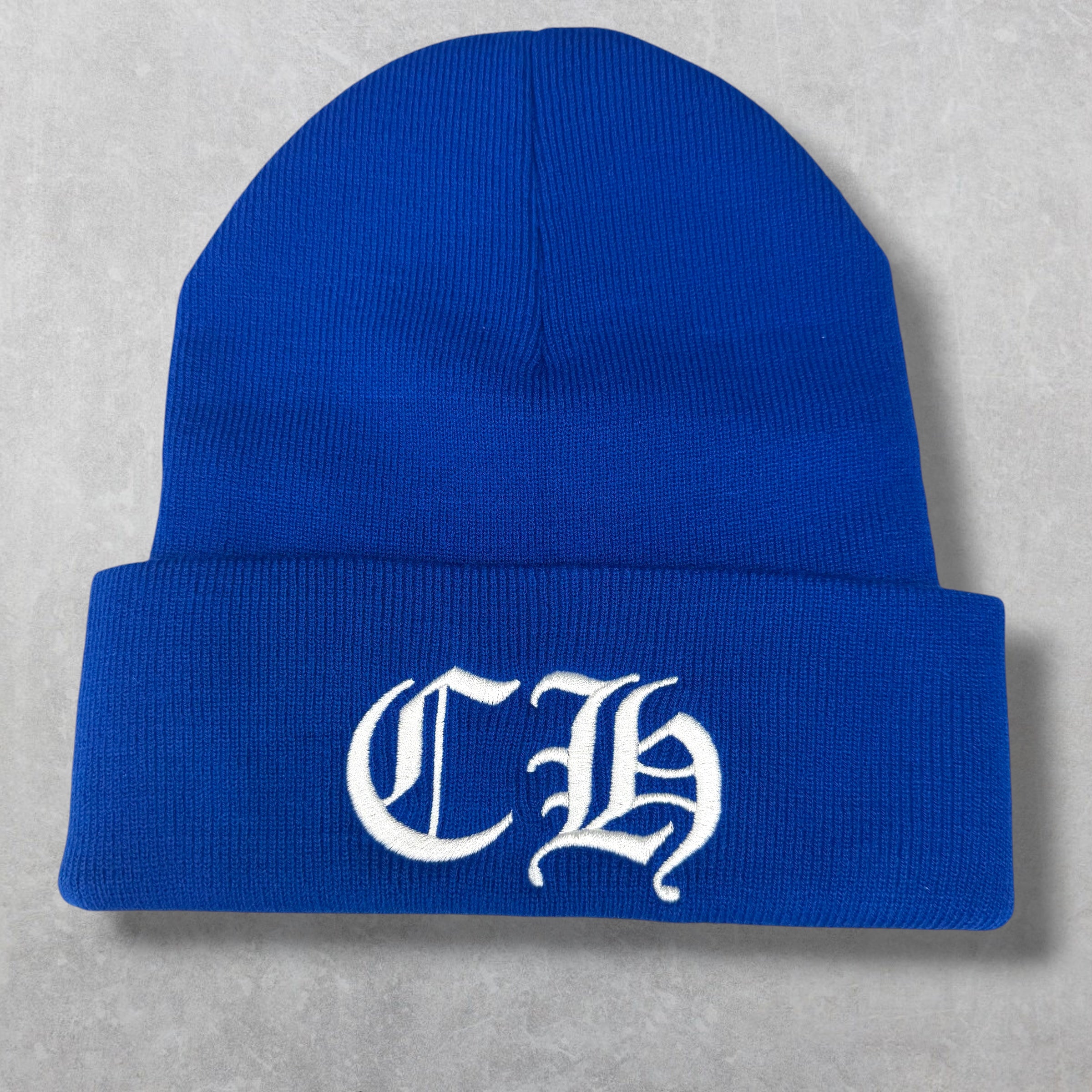 Chrome Hearts CH Logo Blue Beanie
