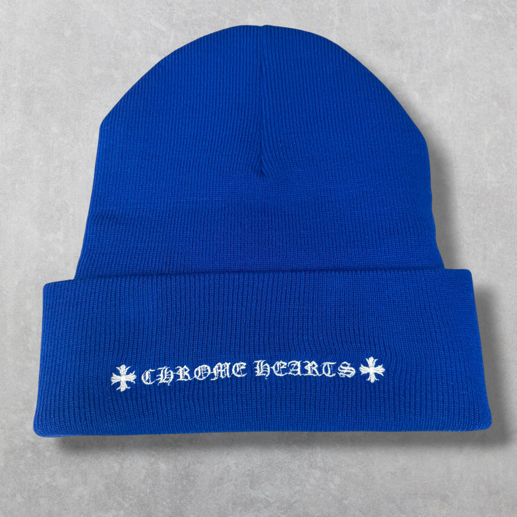 Chrome Hearts CH Logo Blue Beanie