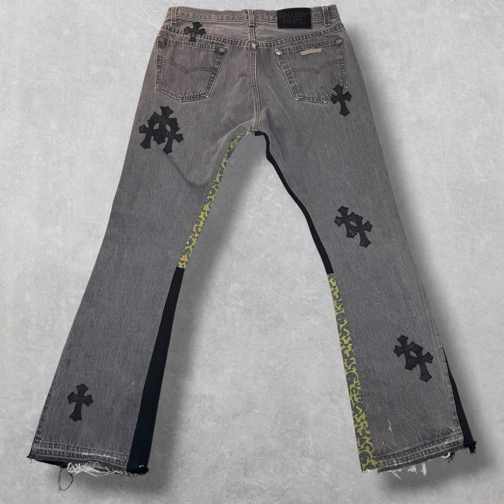 Chrome Hearts x Gallery Dept. Cross Patch Flared Jeans 33