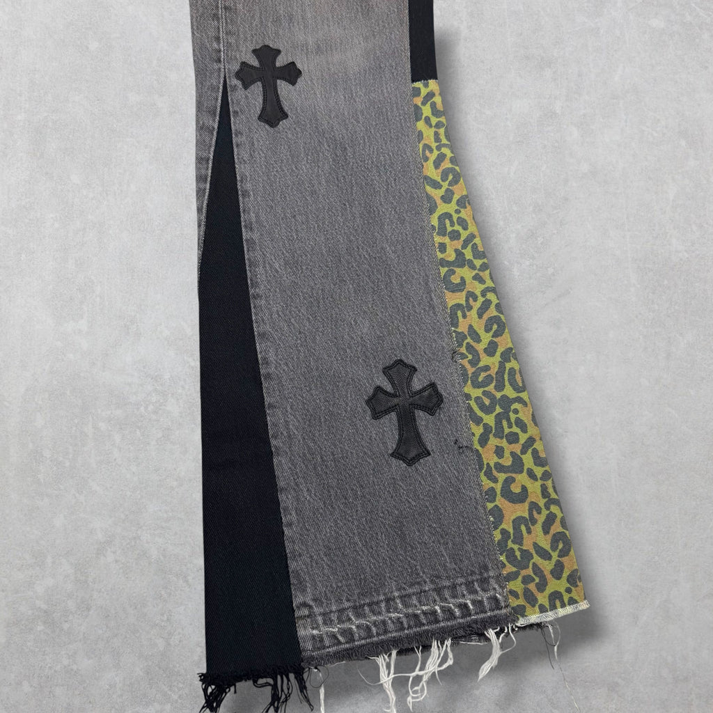 Chrome Hearts x Gallery Dept. Cross Patch Flared Jeans 33