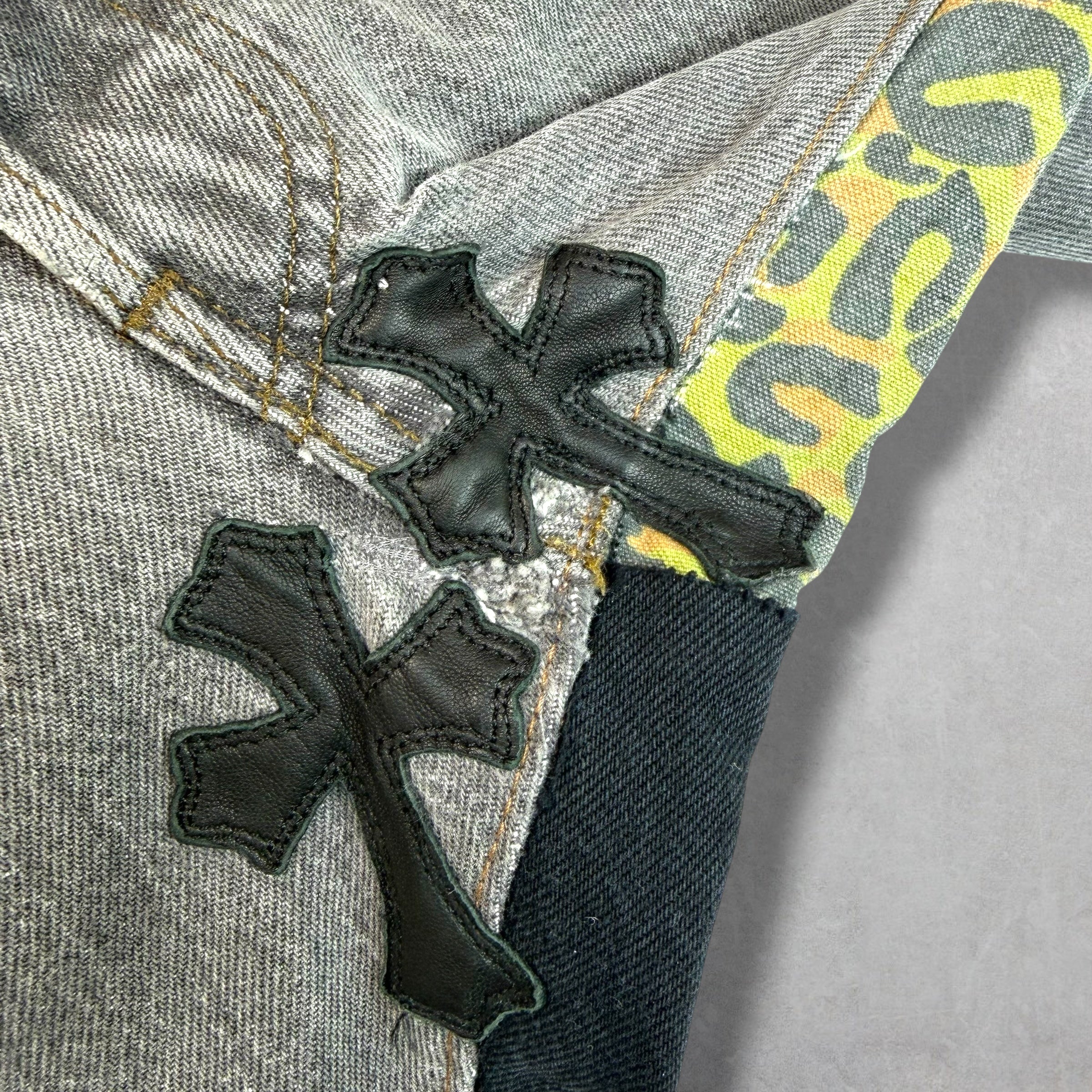 Chrome Hearts x Gallery Dept. Cross Patch Flared Jeans 33