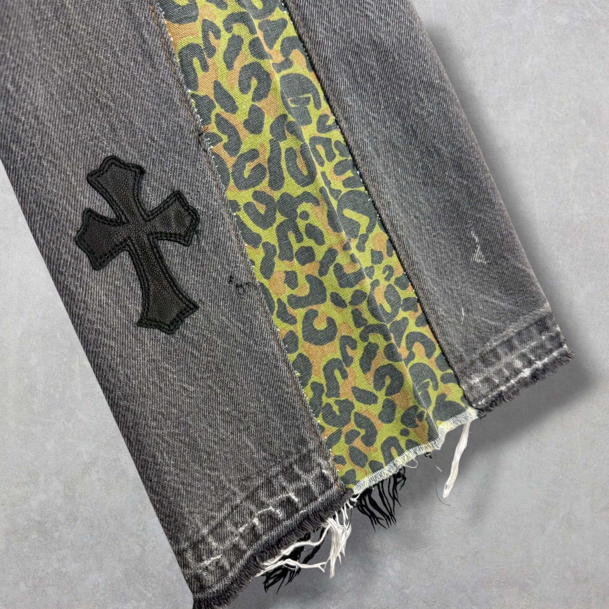 Chrome Hearts x Gallery Dept. Cross Patch Flared Jeans 33