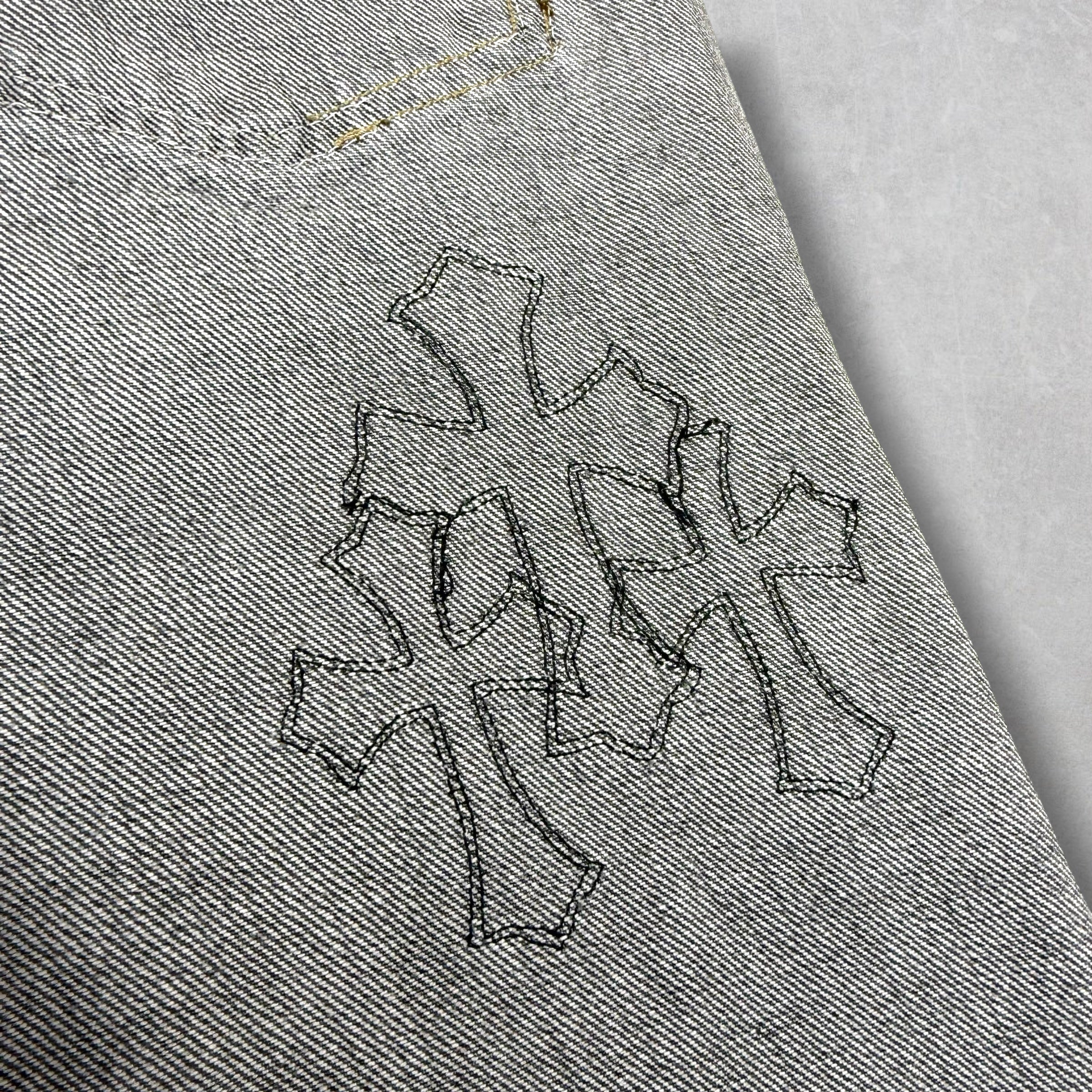 Chrome Hearts x Gallery Dept. Cross Patch Flared Jeans 33