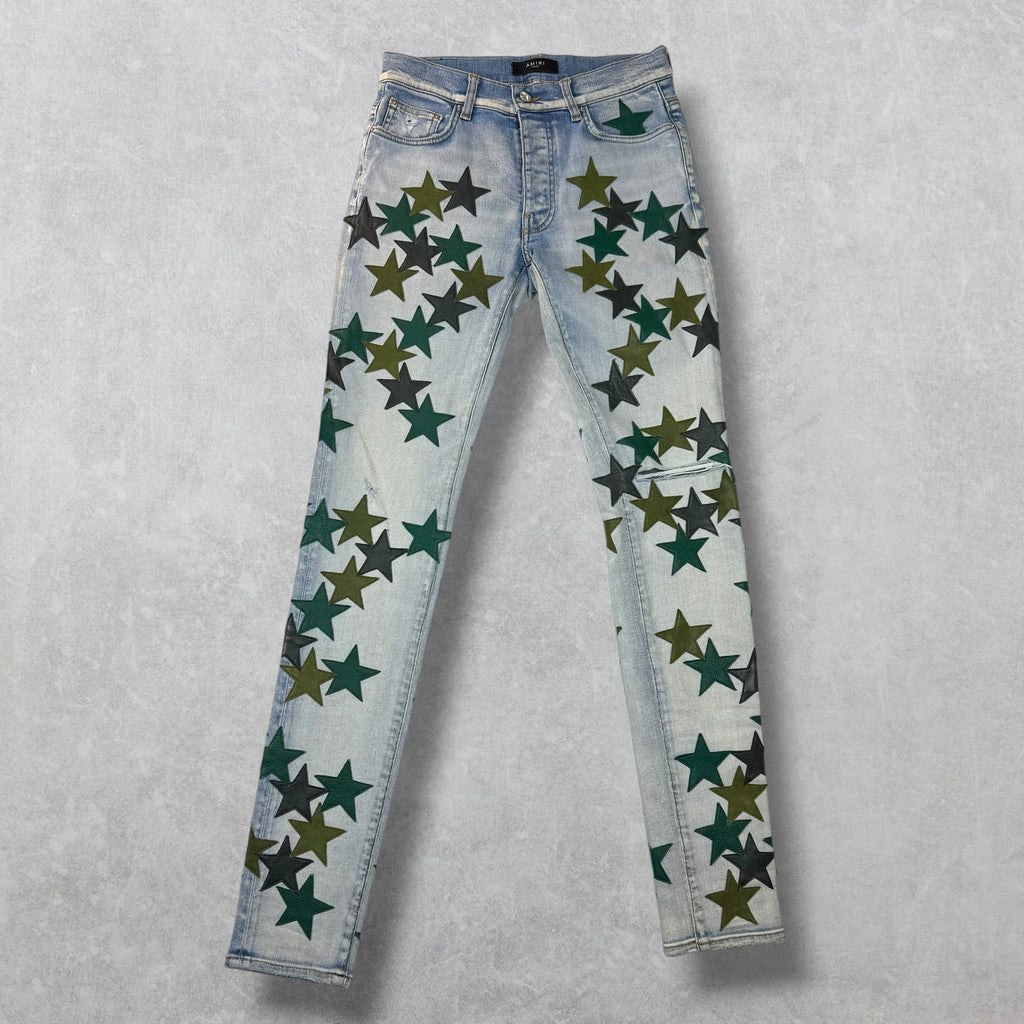 Amiri x Chemist Green Star Patch Jeans 30