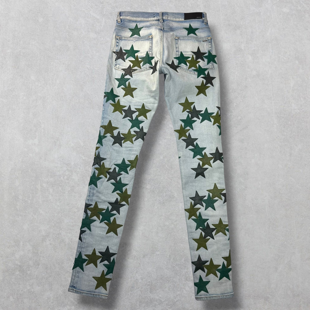 Amiri x Chemist Green Star Patch Jeans 30