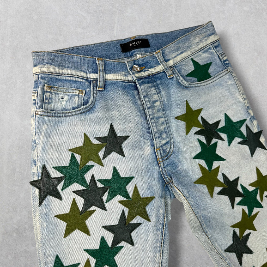 Amiri x Chemist Green Star Patch Jeans 30