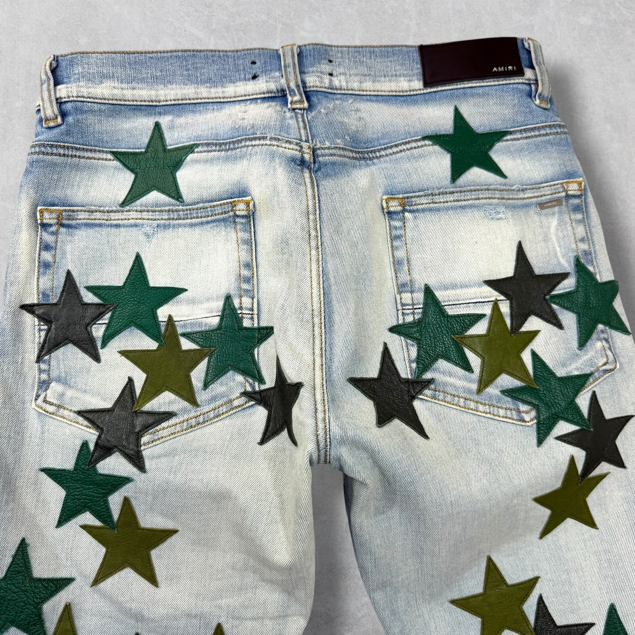 Amiri x Chemist Green Star Patch Jeans 30