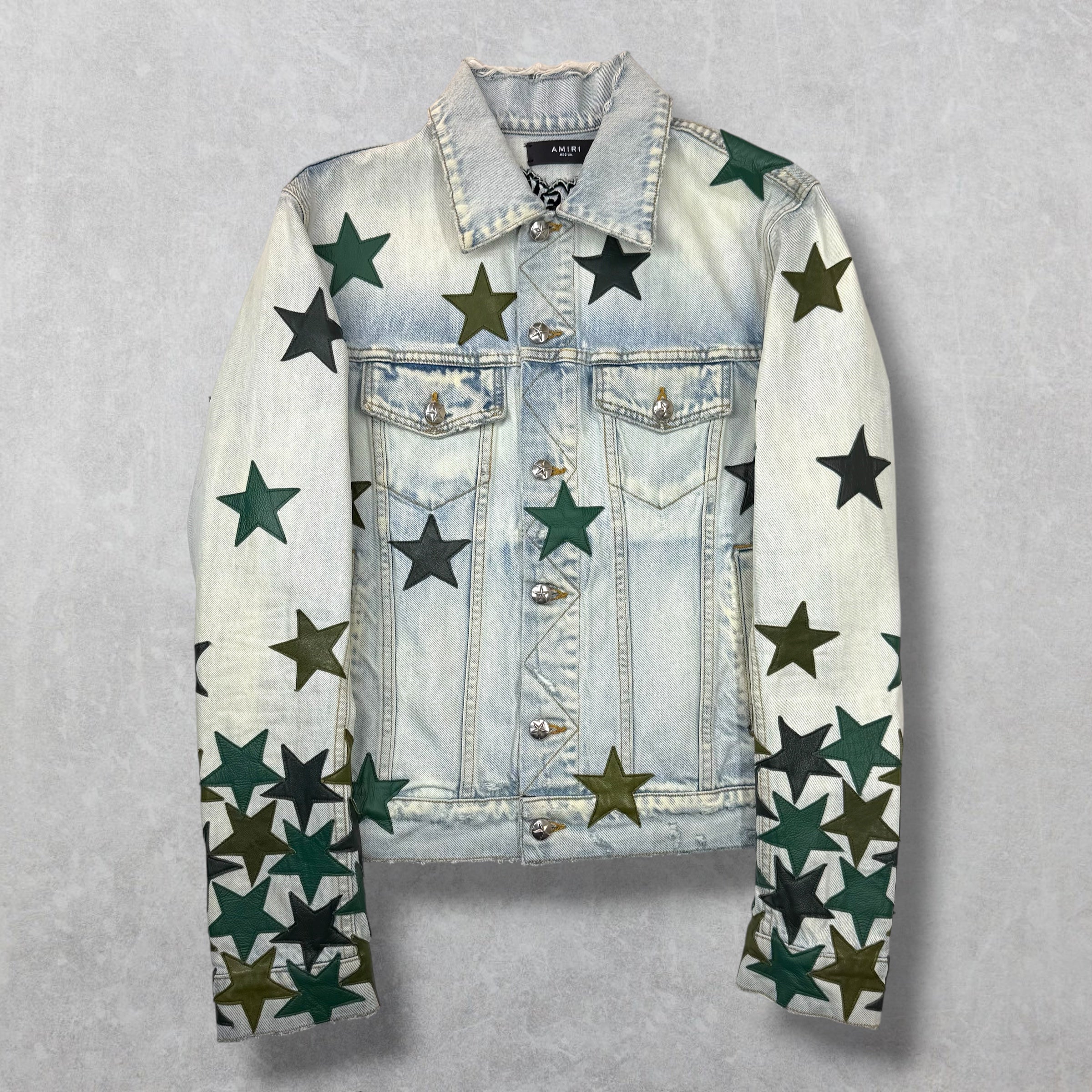 Amiri x Chemist Green Star Patch Jean Jacket M