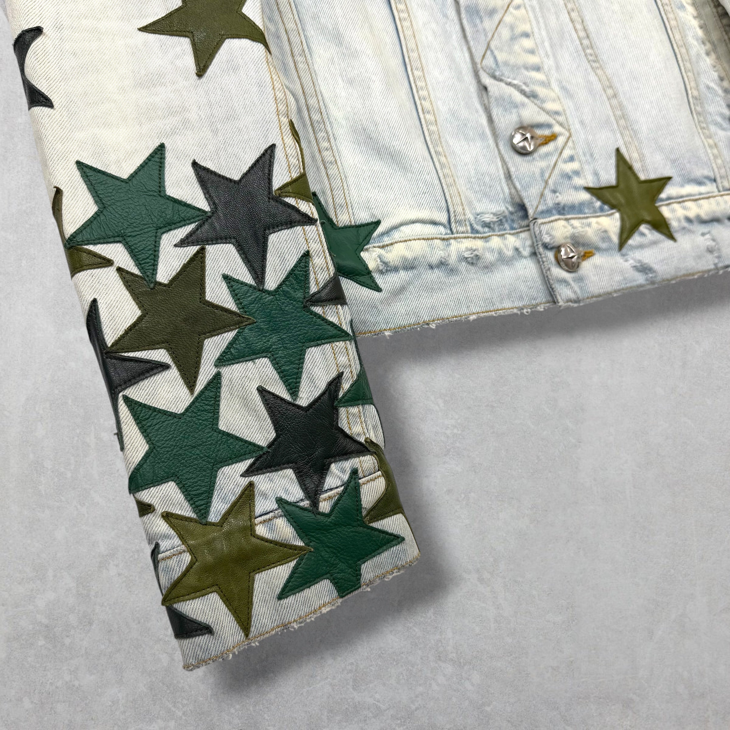 Amiri x Chemist Green Star Patch Jean Jacket M