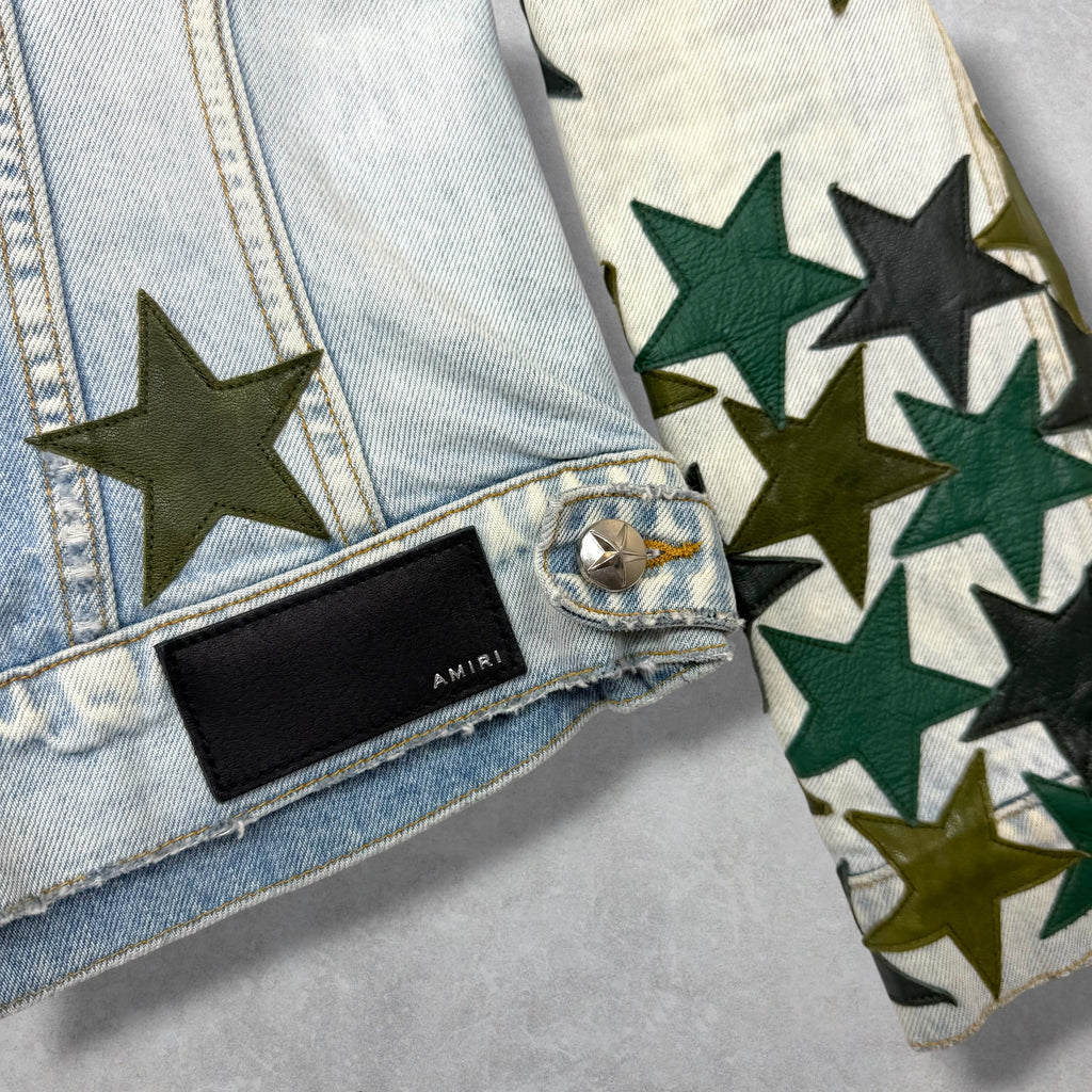 Amiri x Chemist Green Star Patch Jean Jacket M