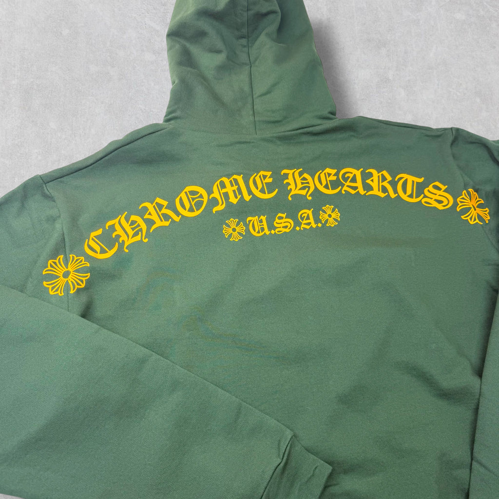 Chrome Hearts Orange T-Bar Hoodie Green XXL