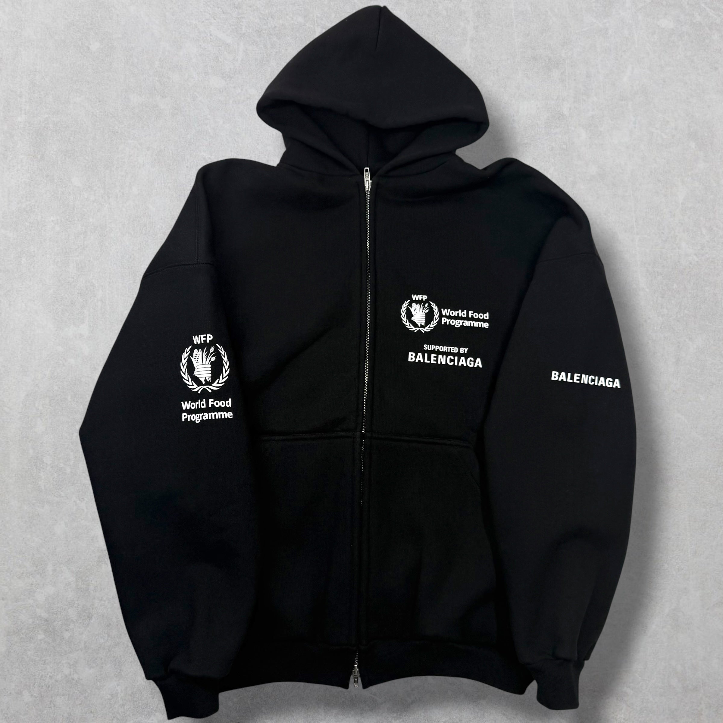 Balenciaga WFP Zip-Up Hoodie Black 1 (M)