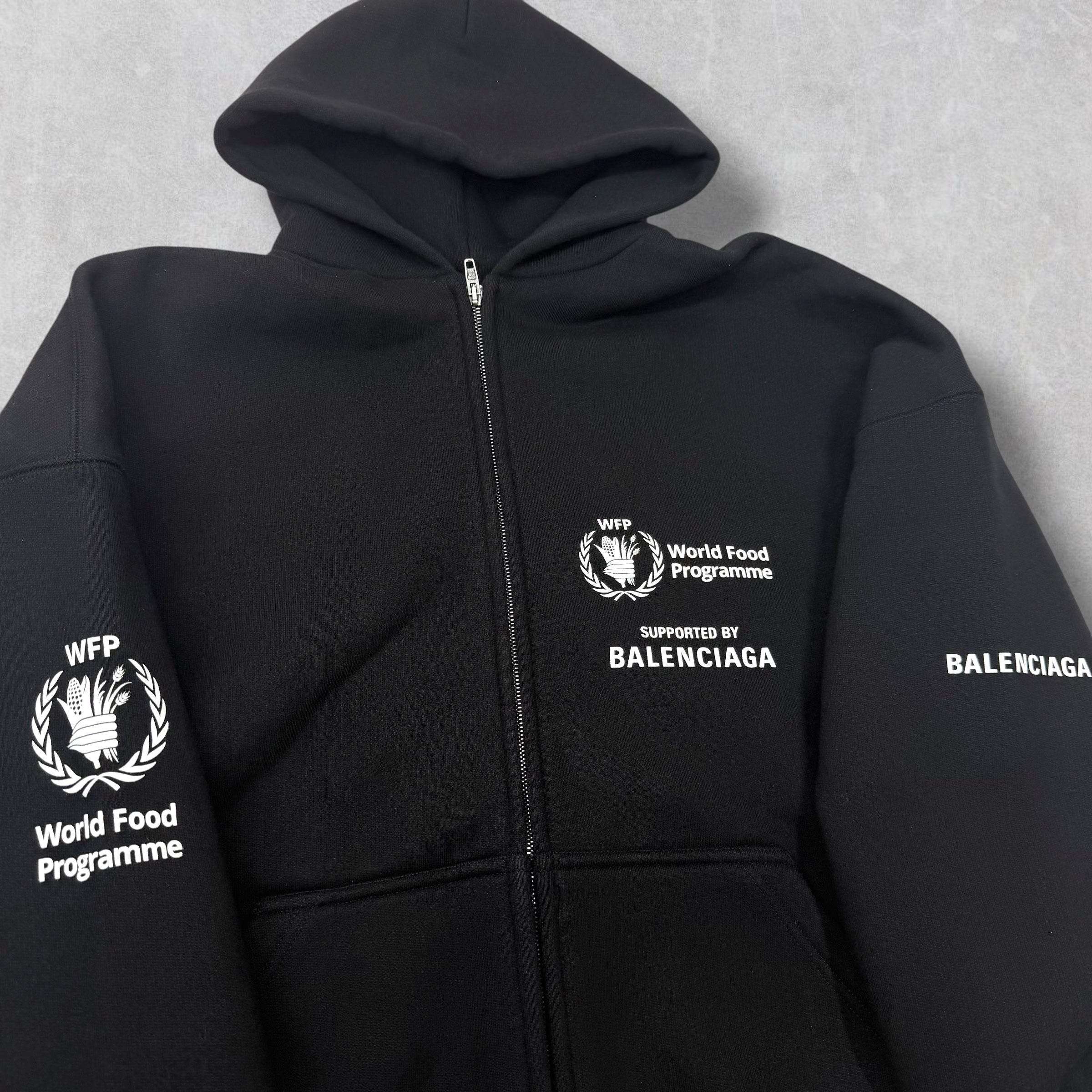 Balenciaga WFP Zip-Up Hoodie Black 1 (M)