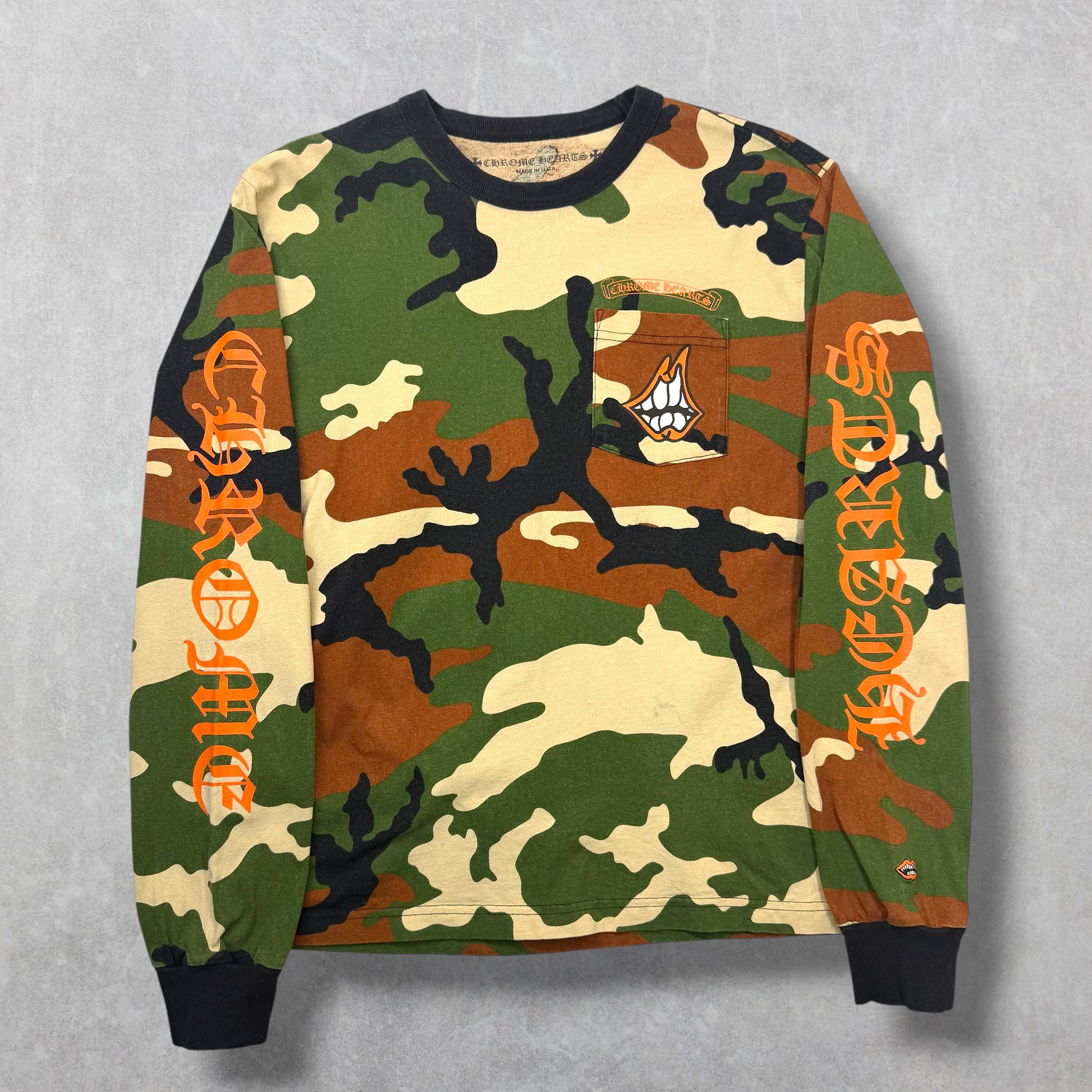 Chrome Hearts Matty Boy Caution Camo L/S M (S)