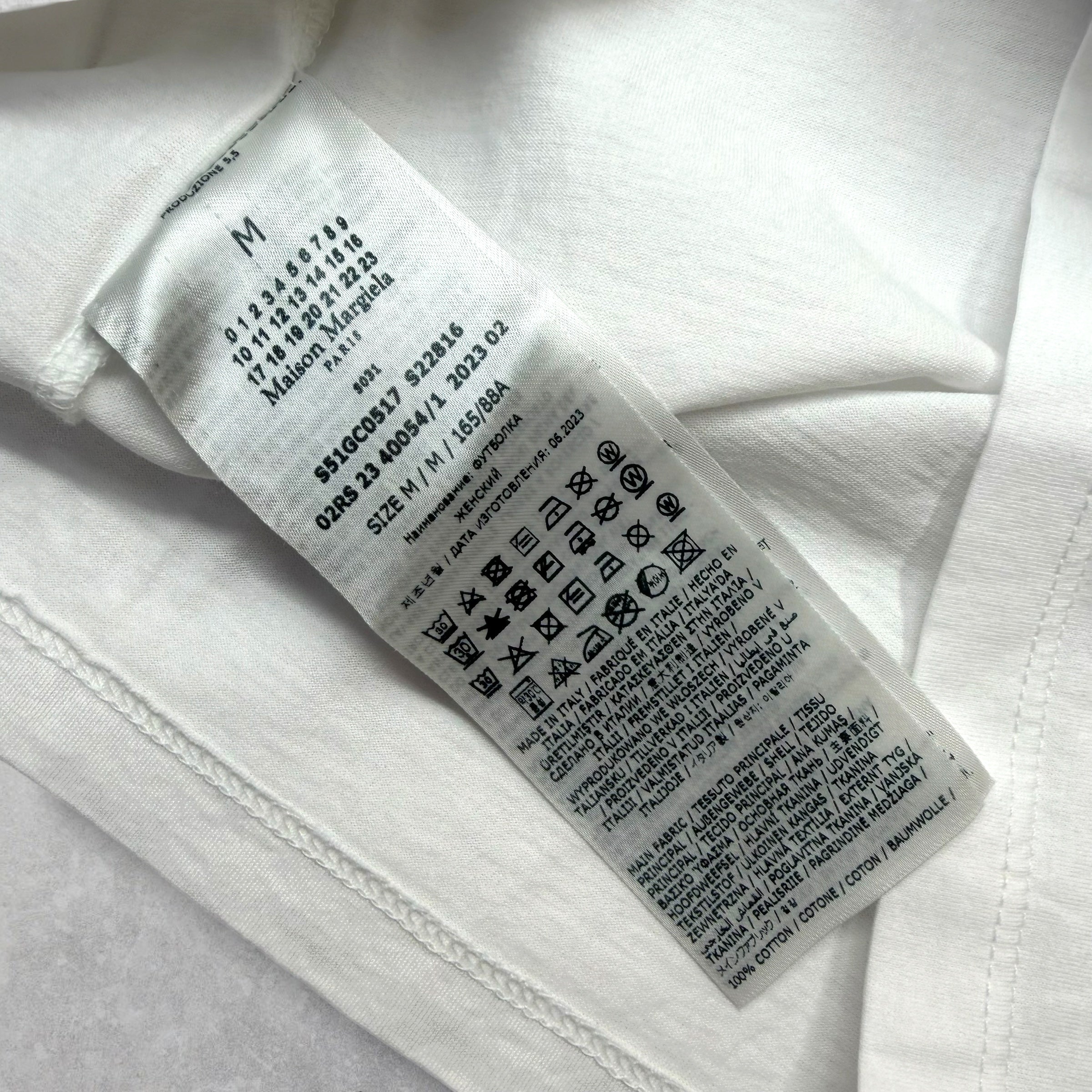 Maison Margiela Logo Cotton Jersey Tee M