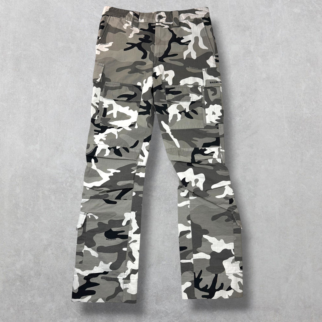 Balenciaga Fitted Camo Cargo Pants 36 (S)