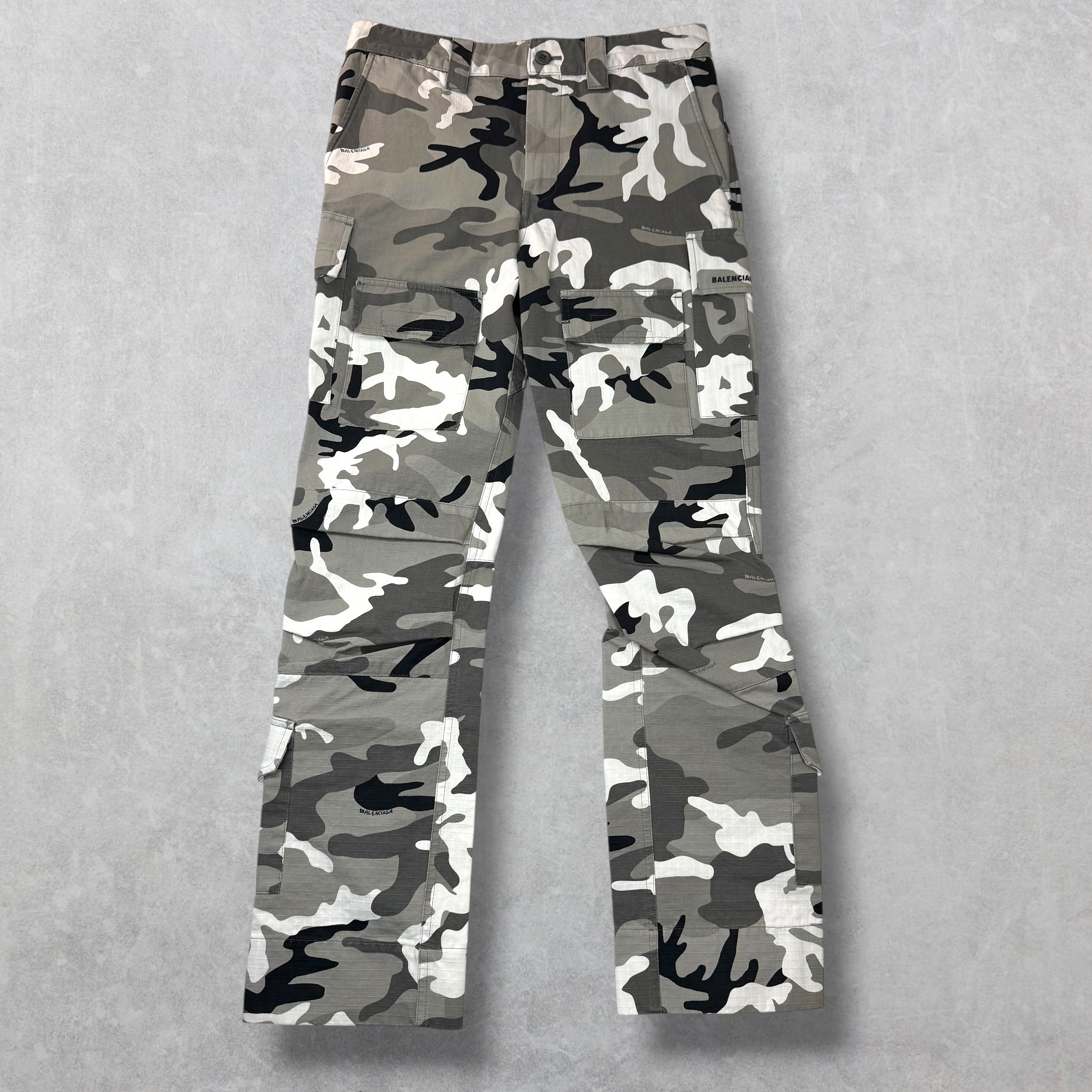 Balenciaga Fitted Camo Cargo Pants 36 (S)