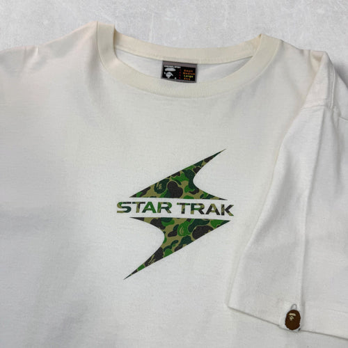 2004 Bape x Star Trak Green Camo Logo Tee L