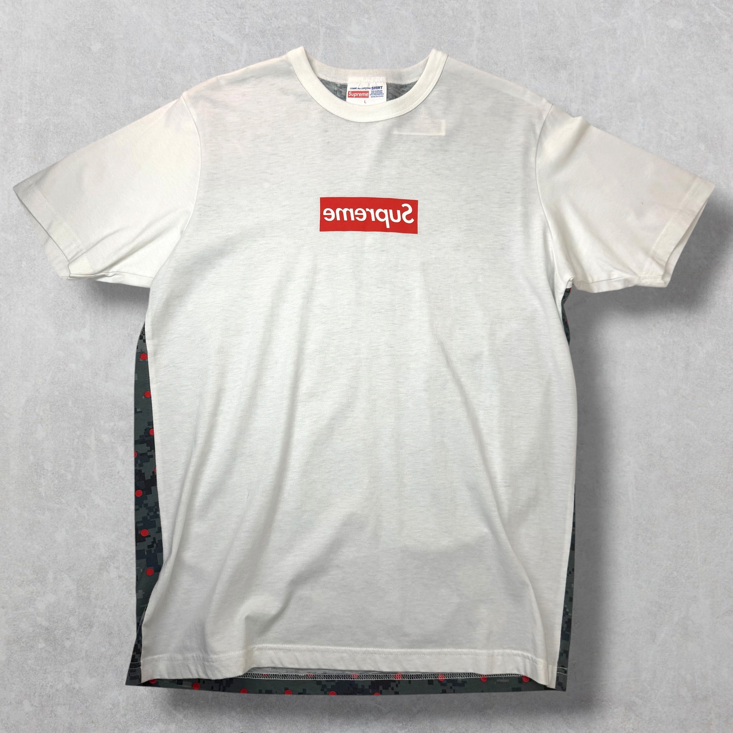 Supreme CDG Polka Dot Digi Camo Box Logo Tee L