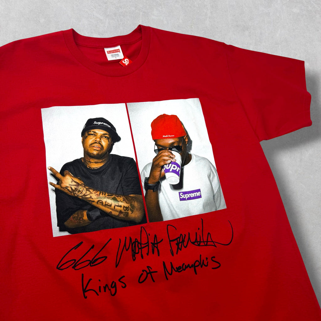 Supreme Three 6 Mafia Red Tee L