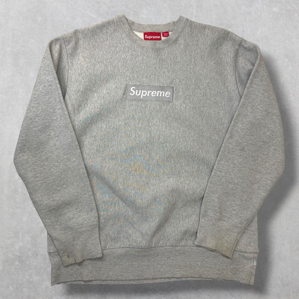 2003 Supreme Grey Box Logo Crewneck L