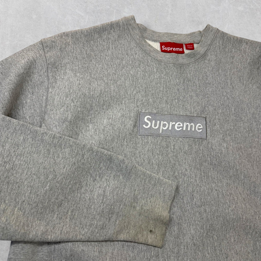 2003 Supreme Grey Box Logo Crewneck L