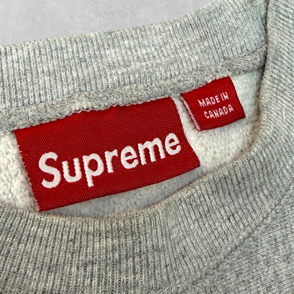 2003 Supreme Grey Box Logo Crewneck L