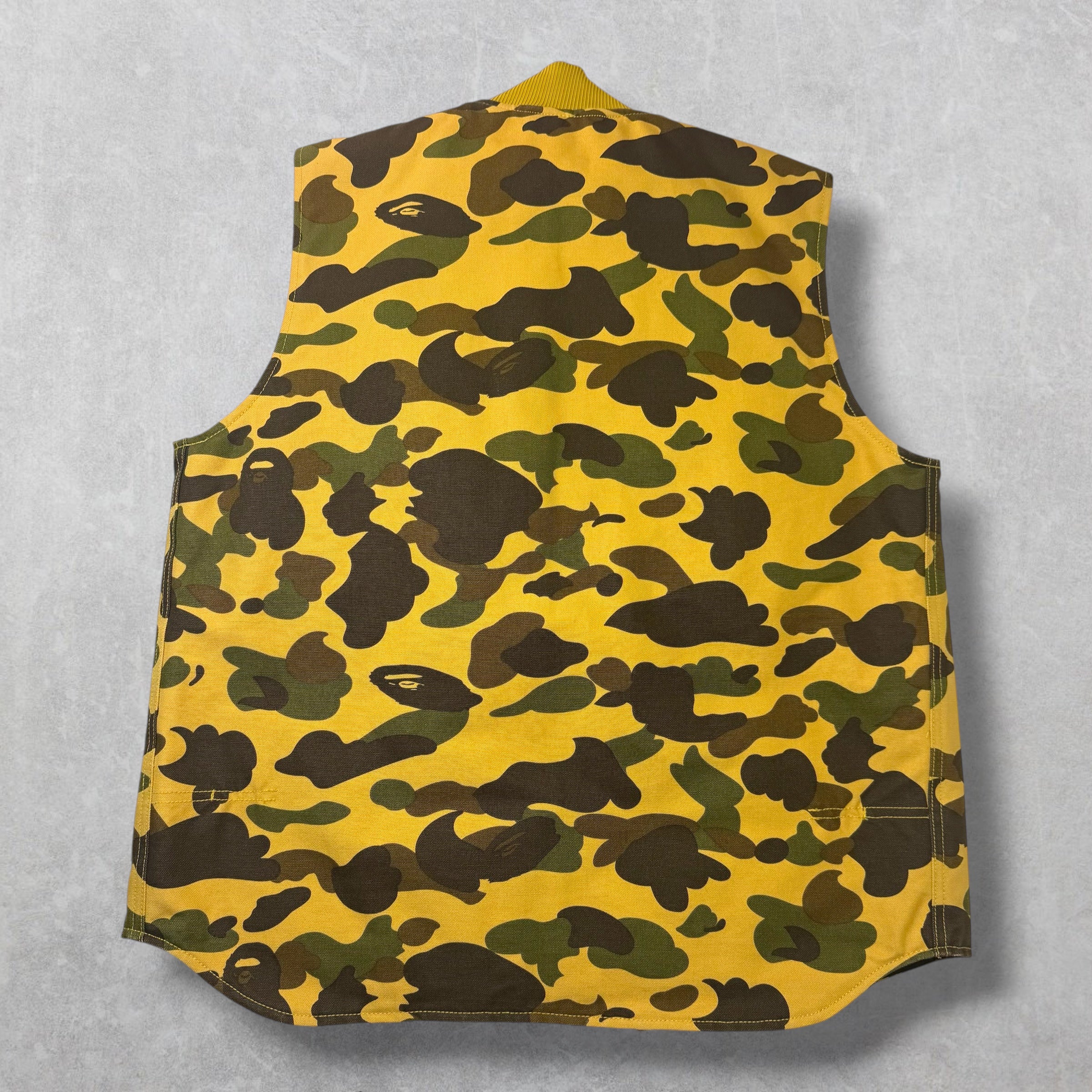 Bape x Carhartt 1st Yellow Camo Vest L