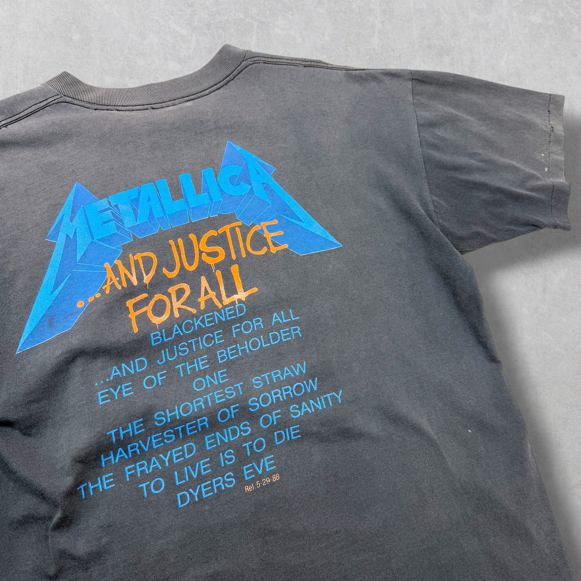 Vintage Metallica Damaged Justice Pushead Tee XL
