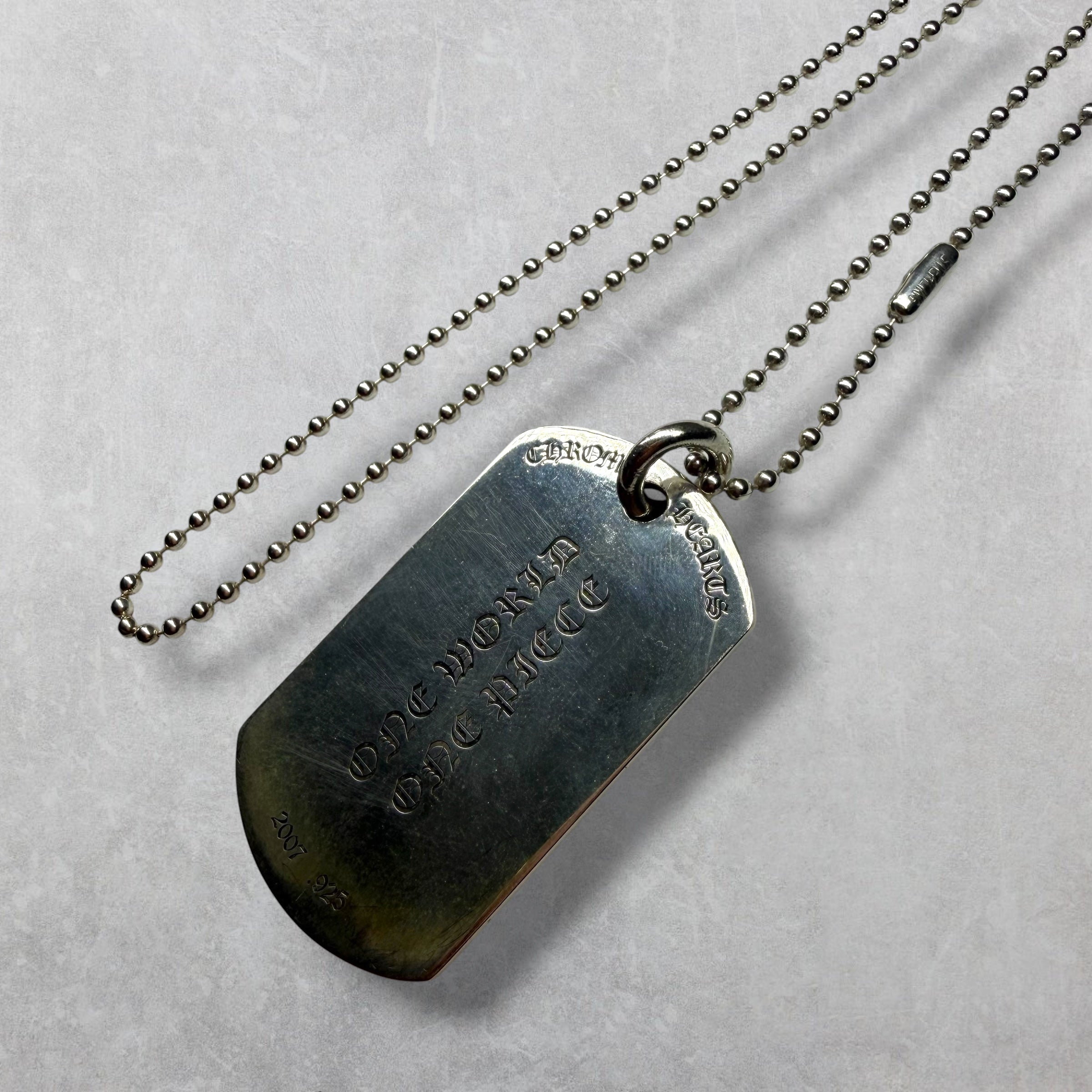 Chrome Hearts RS 3 Cross Dog Tag w/ Ball Chain