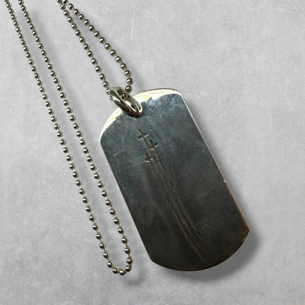 Chrome Hearts RS 3 Cross Dog Tag w/ Ball Chain