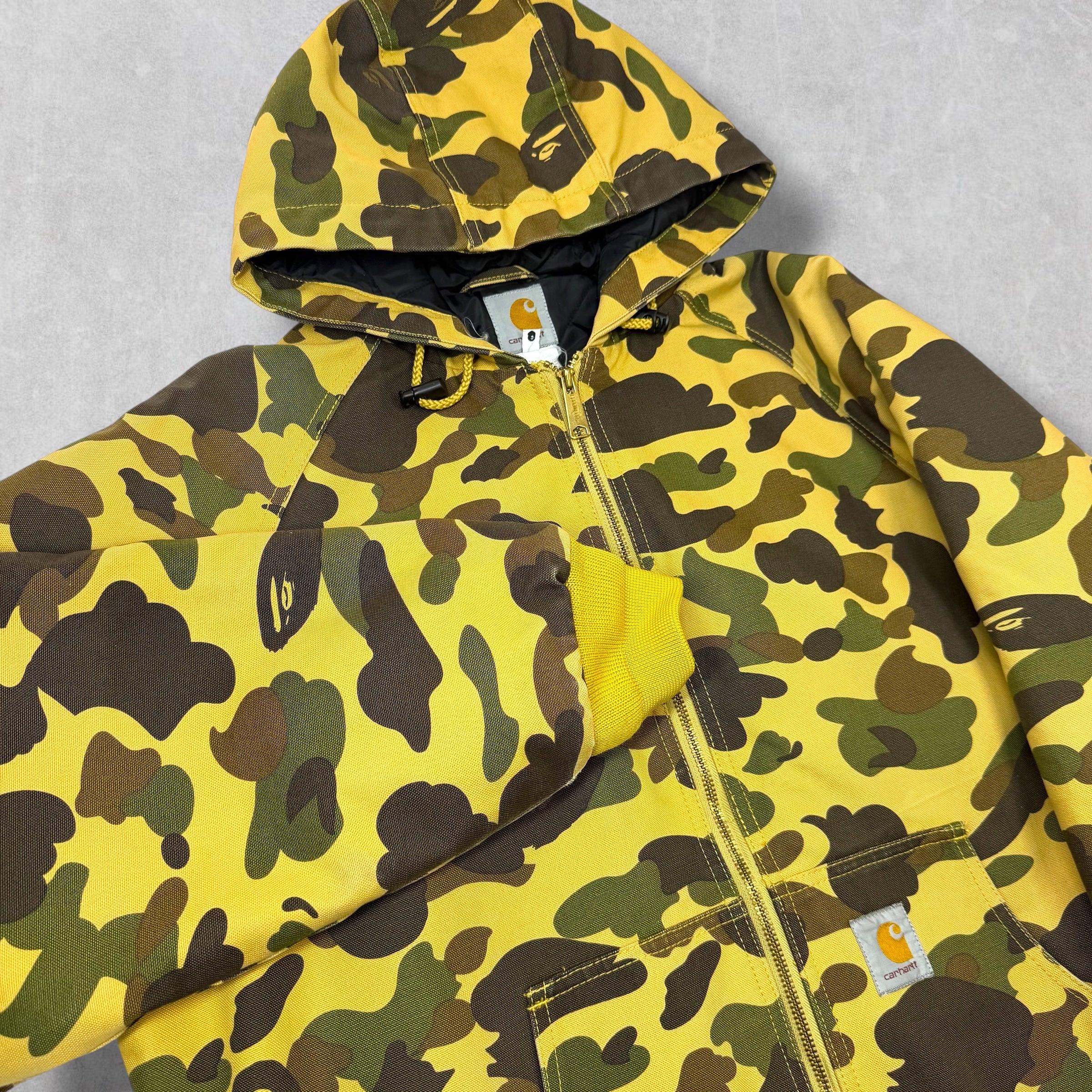 Bape x Carhartt 1st Yellow Camo Jacket L