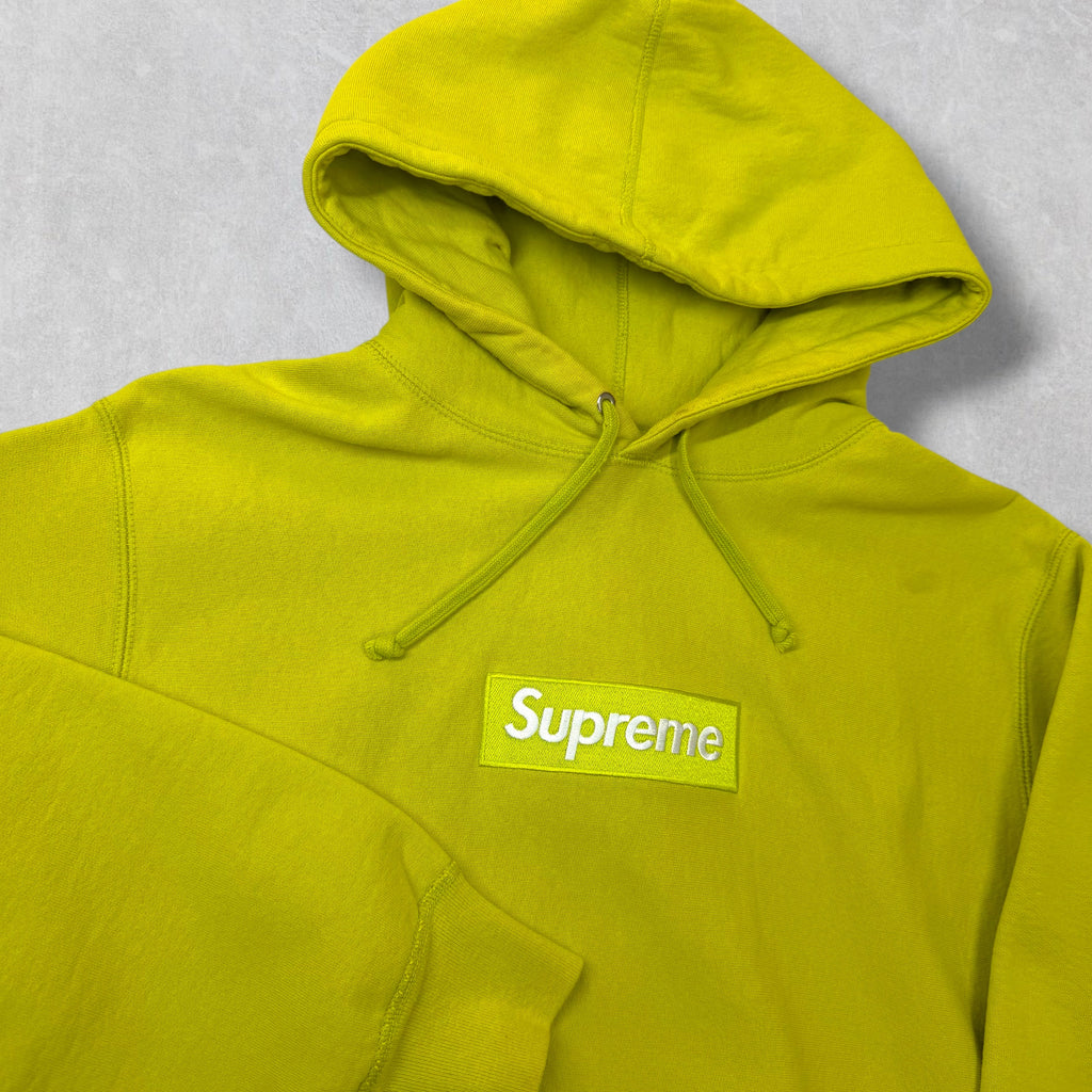Supreme Acid Green Box Logo Hoodie XL