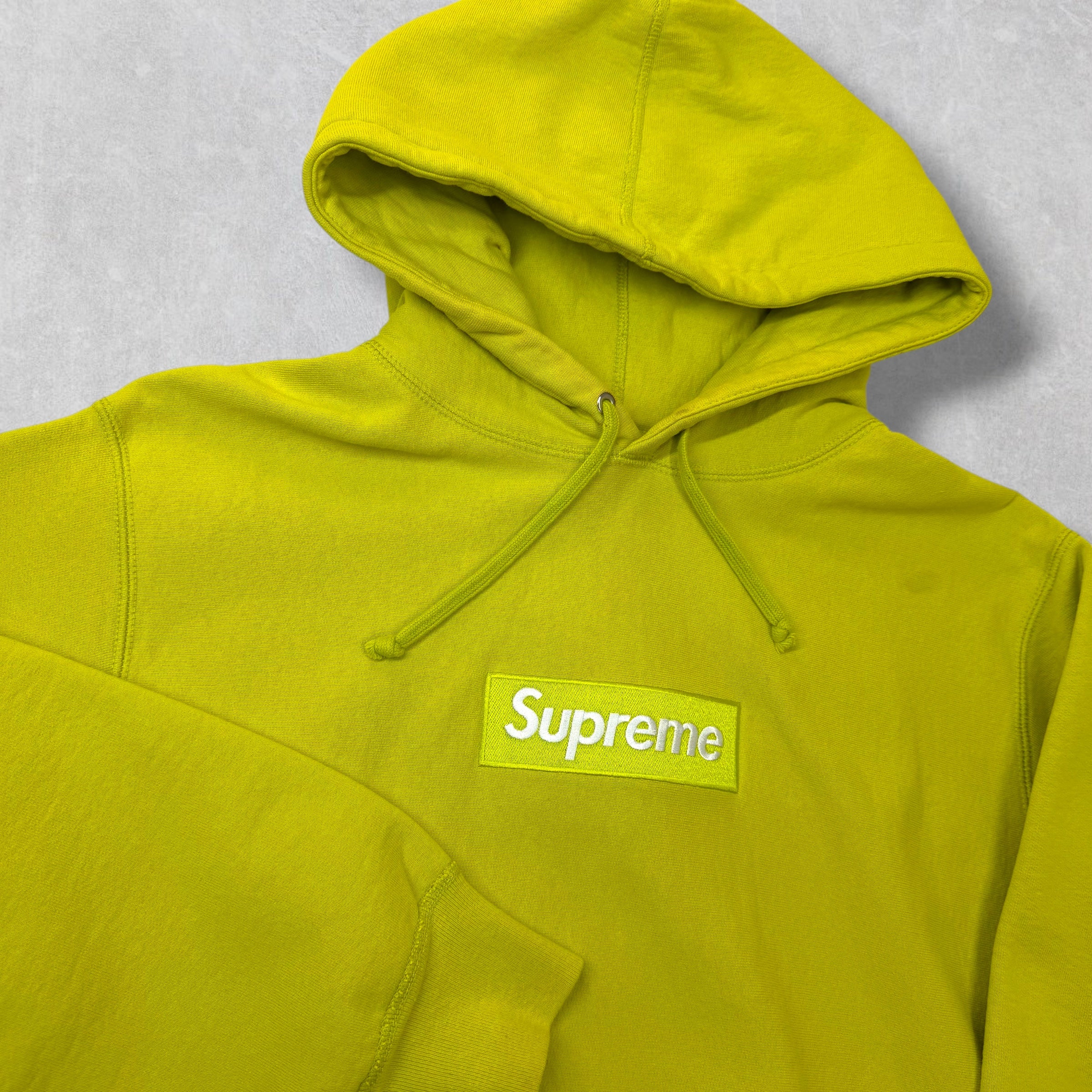 Supreme Acid Green Box Logo Hoodie XL