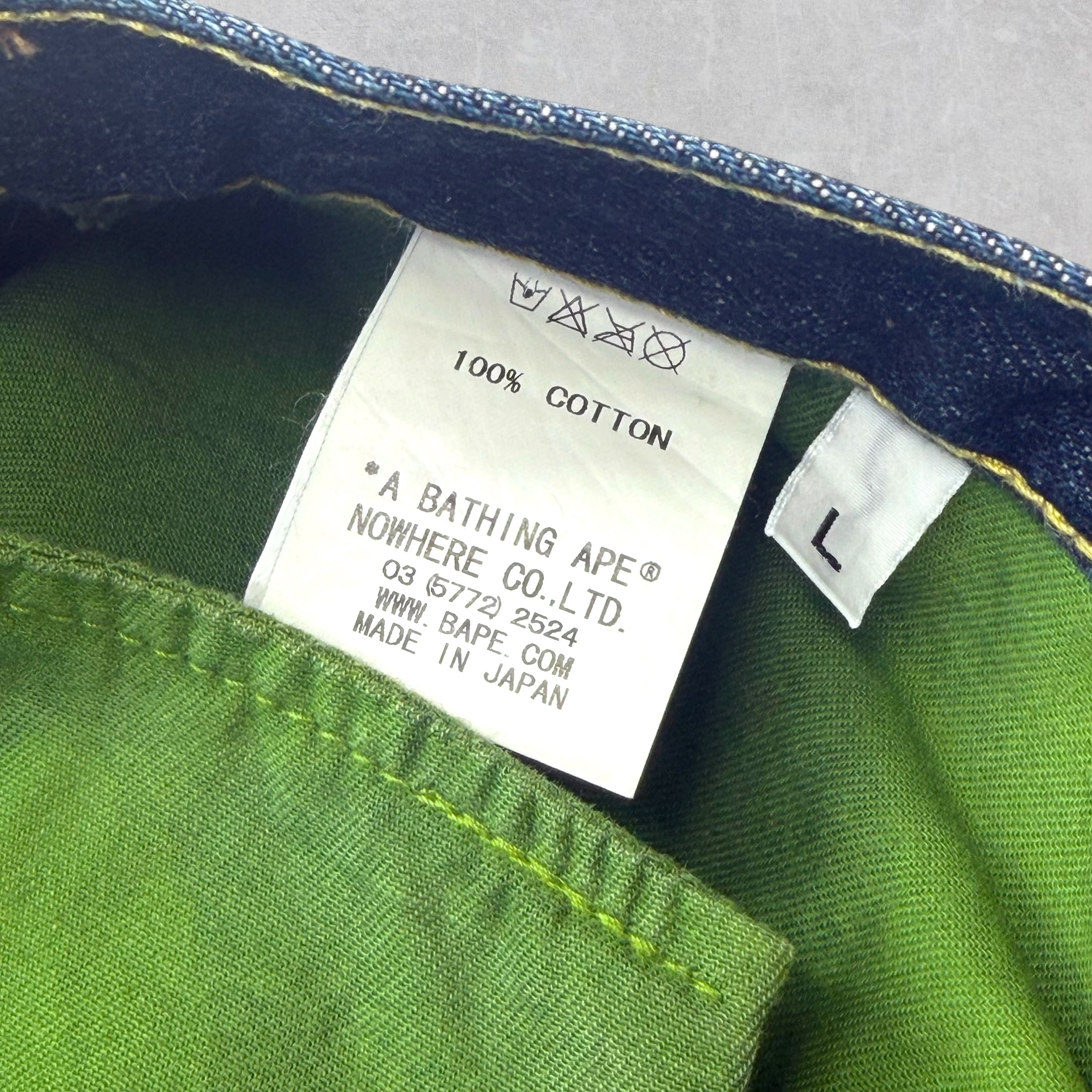 Bape Spell Out Denim L