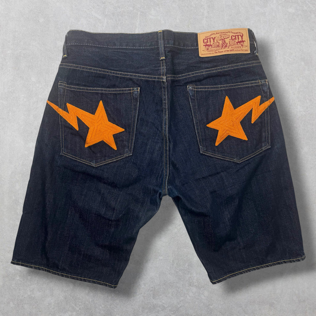 Bape Sta Denim Shorts M