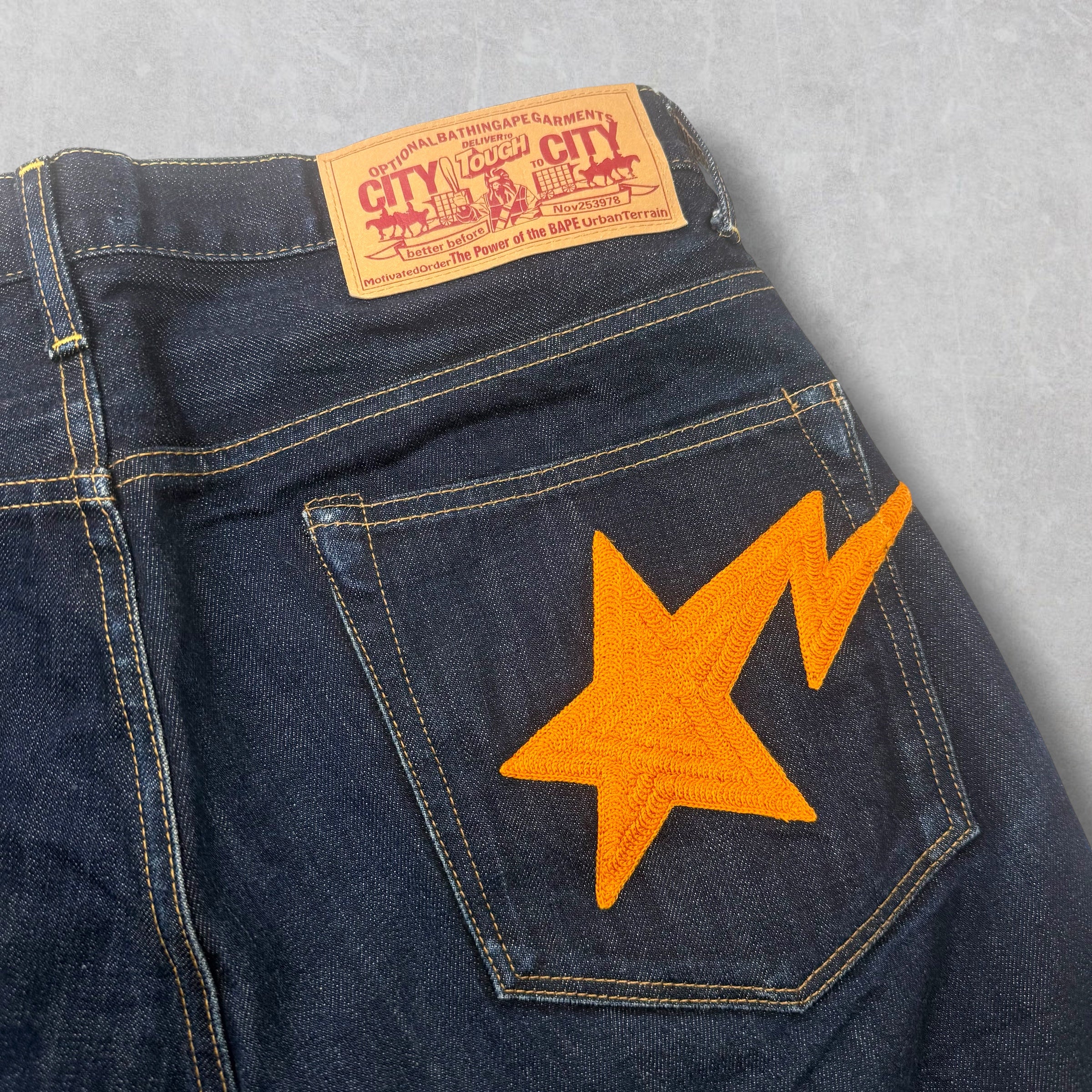 Bape Sta Denim Shorts M