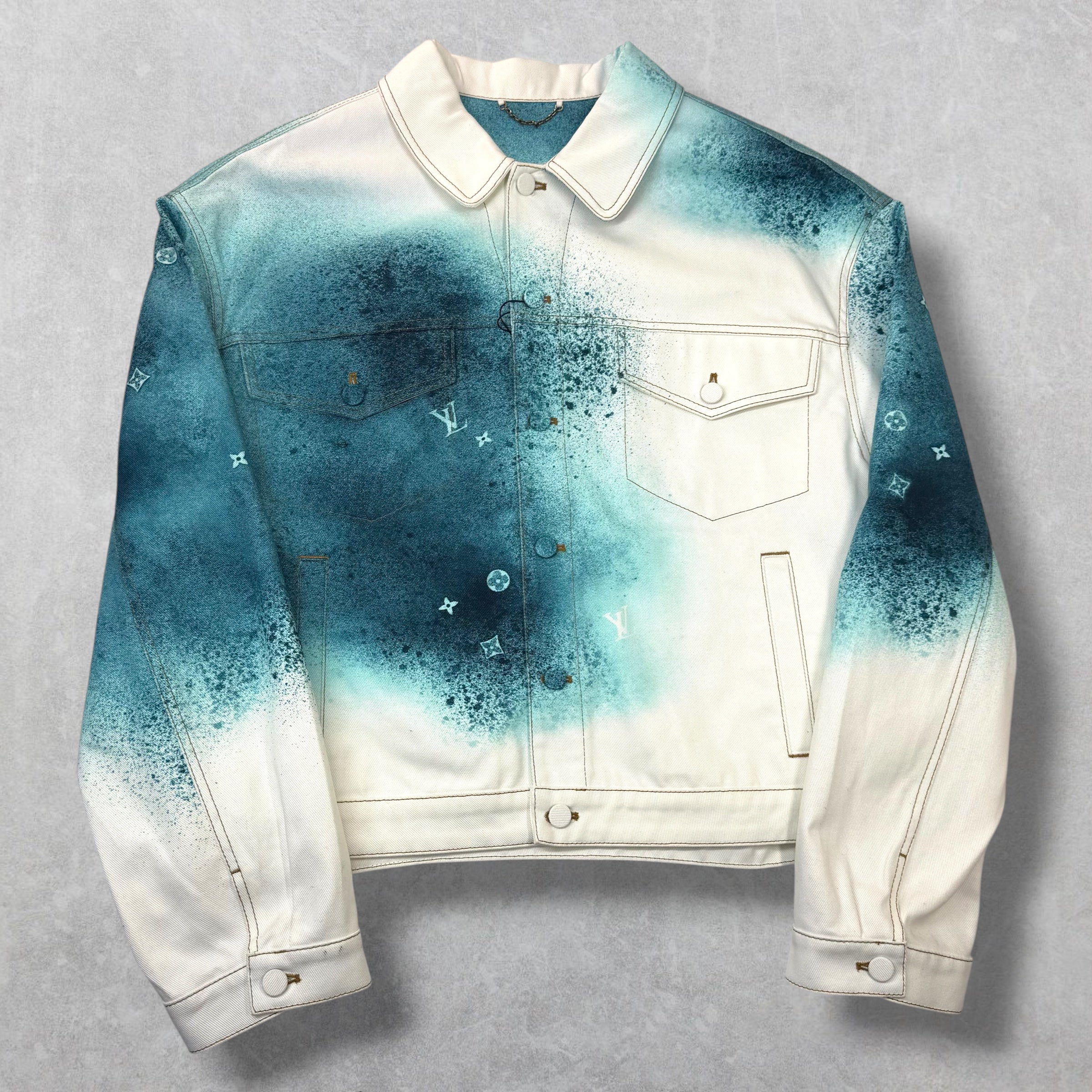 Louis Vuitton LV Spray Denim Jacket 58 (XXL)