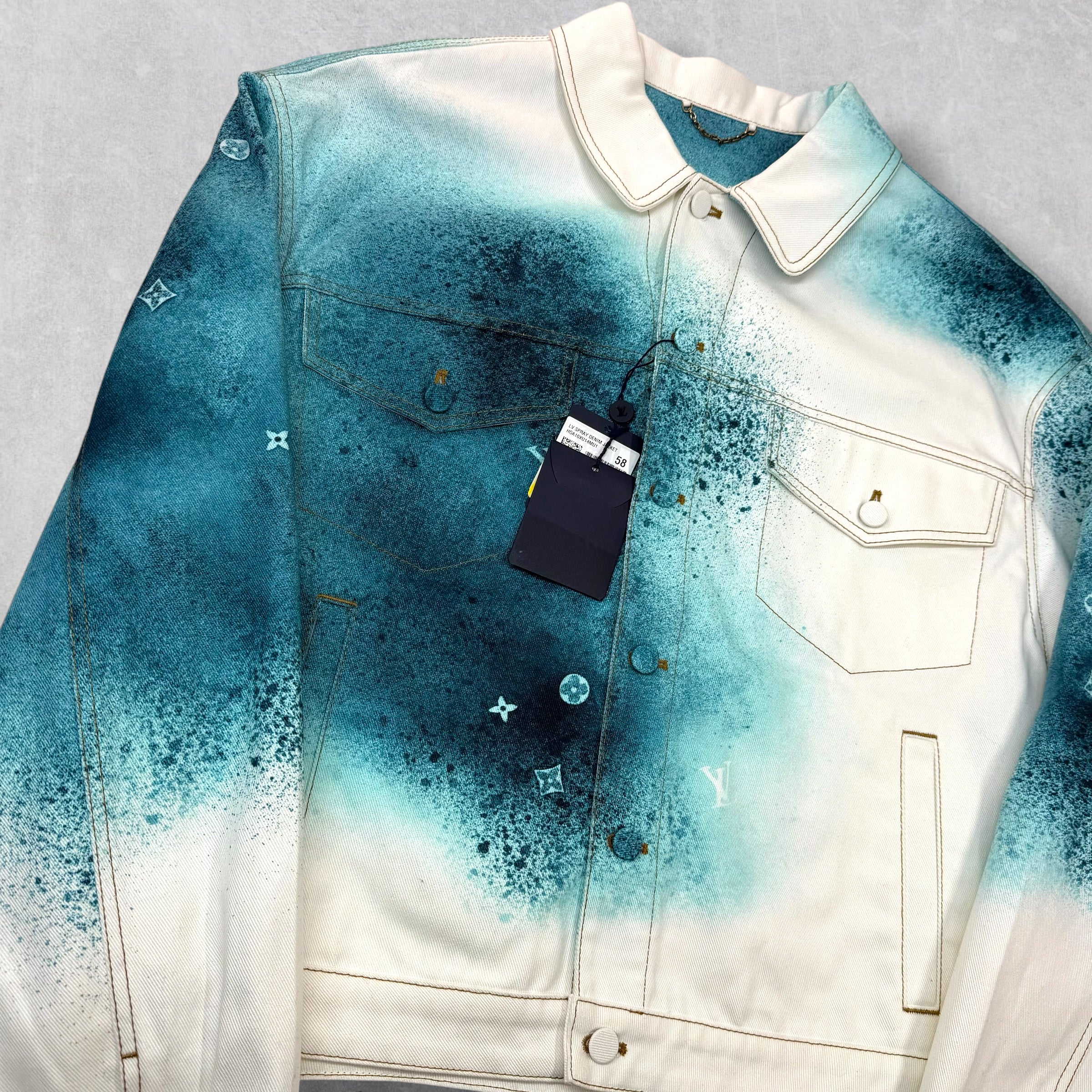 Louis Vuitton LV Spray Denim Jacket 58 (XXL)