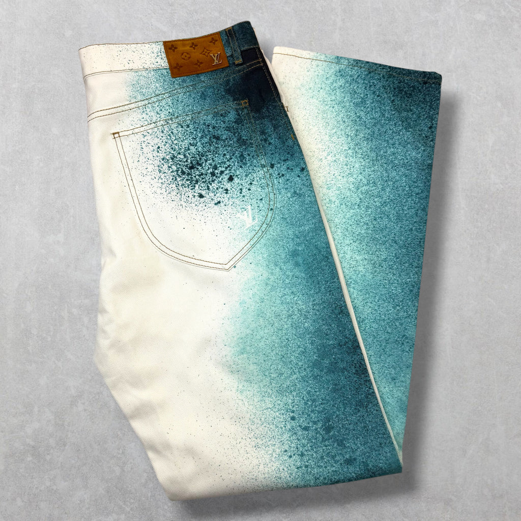 Louis Vuitton Spray Denim Pants 38