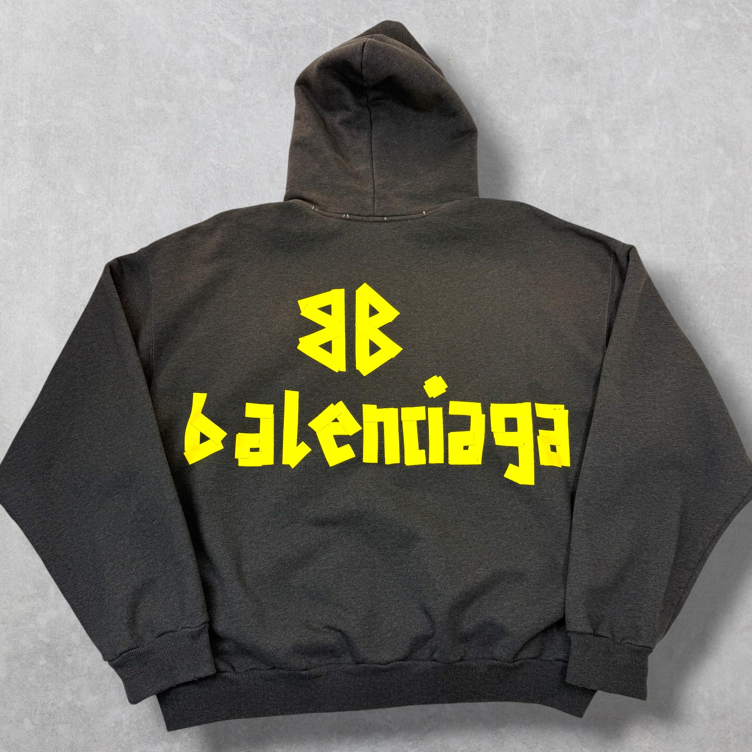 Balenciaga Tape Type Ripped Hoodie S (L)