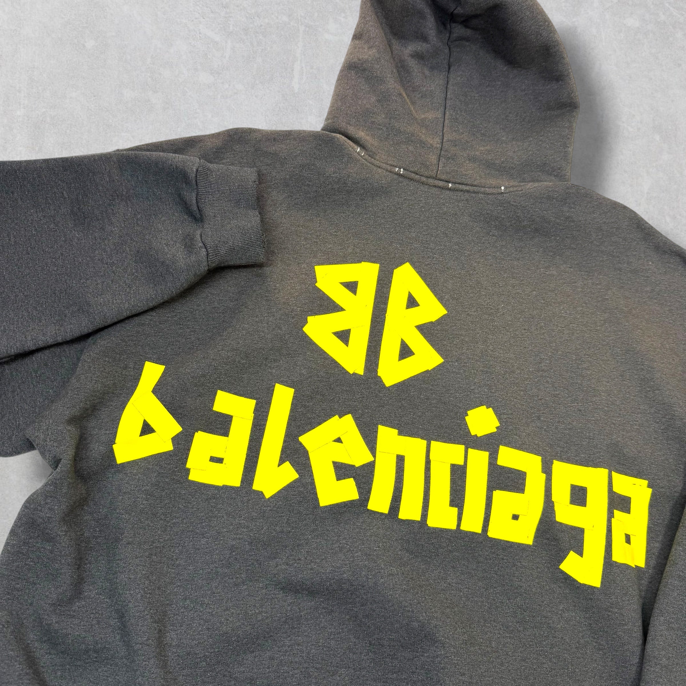 Balenciaga Tape Type Ripped Hoodie S (L)