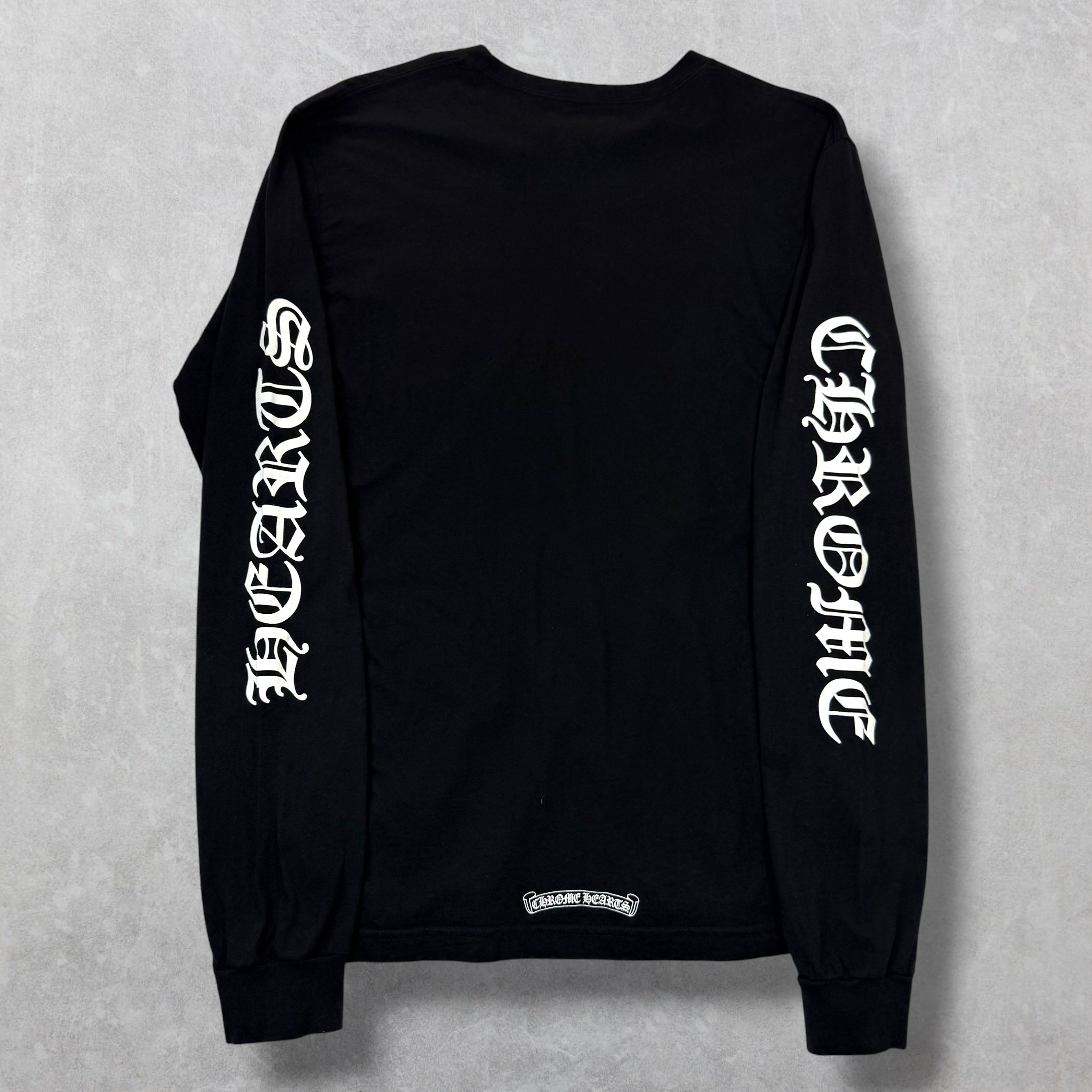 Chrome Hearts White Neck Logo L/S Tee Black XL
