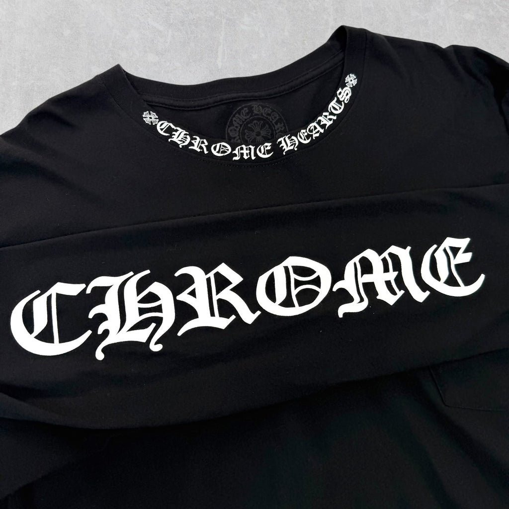 Chrome Hearts White Neck Logo L/S Tee Black XL