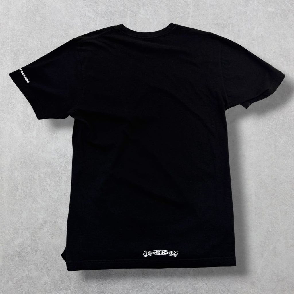 Chrome Hearts White Neck Logo Tee Black M